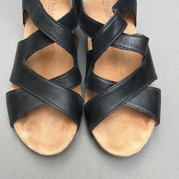 Josef Seibel Ruth 15 Platform Sandals Black Sz 36 - Picture 3 of 15